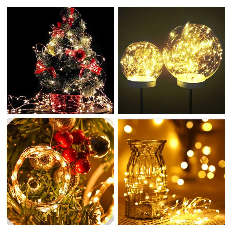 Solar Copper Wire Lights for Holiday Lighting