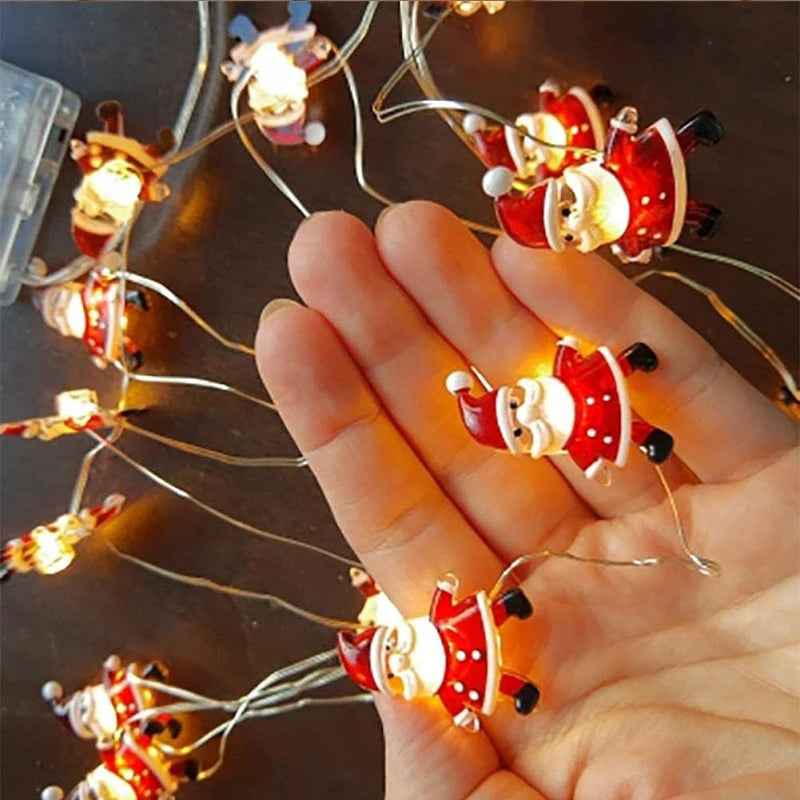 Santa Claus Snowman Christmas Fairy light string