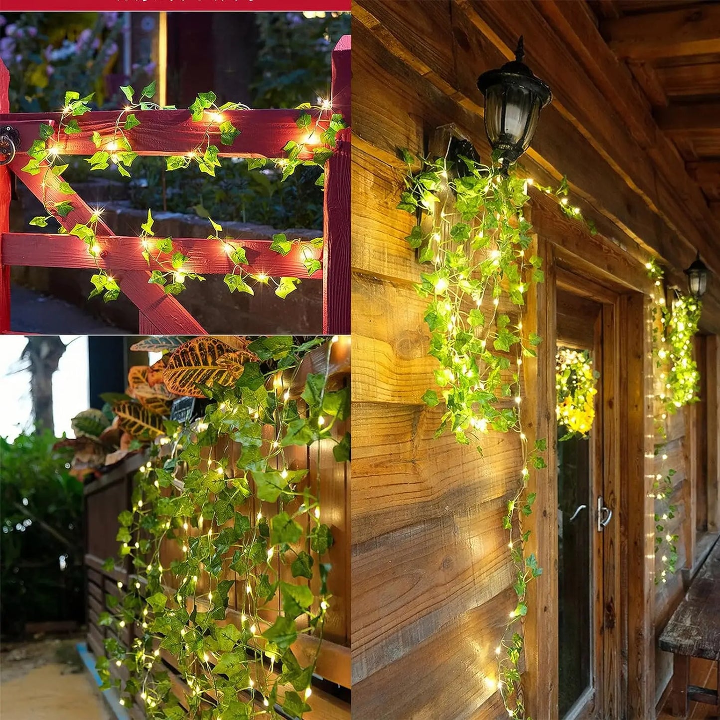 Green Leaf String Lights Artificial Ivy Vine Fairy Light