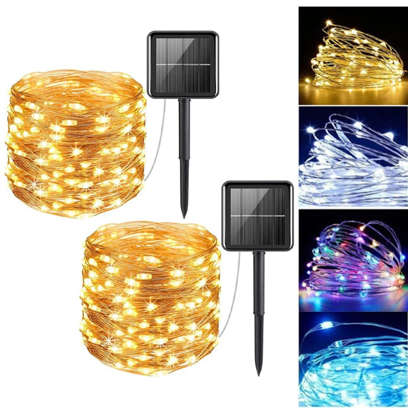 Solar Copper Wire Lights for Holiday Lighting