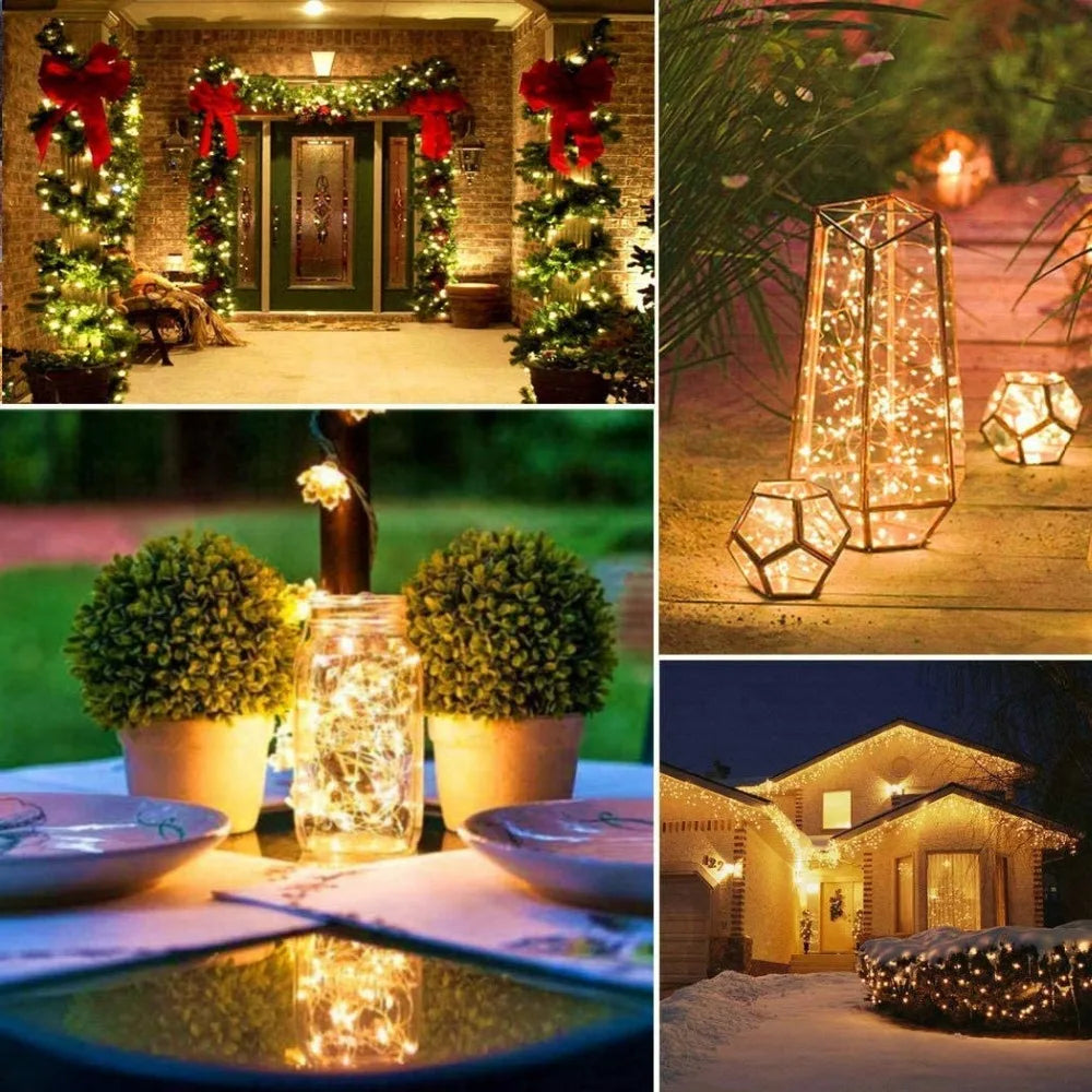 Solar Copper Wire Lights for Holiday Lighting